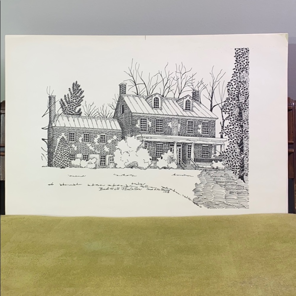 1976 vintage home drawings by Carol McChesney